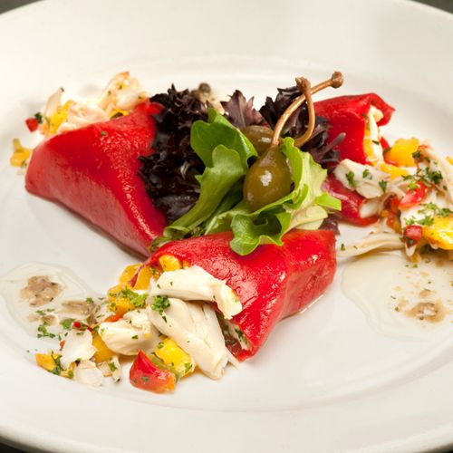 stuffed piquillo peppers with crab