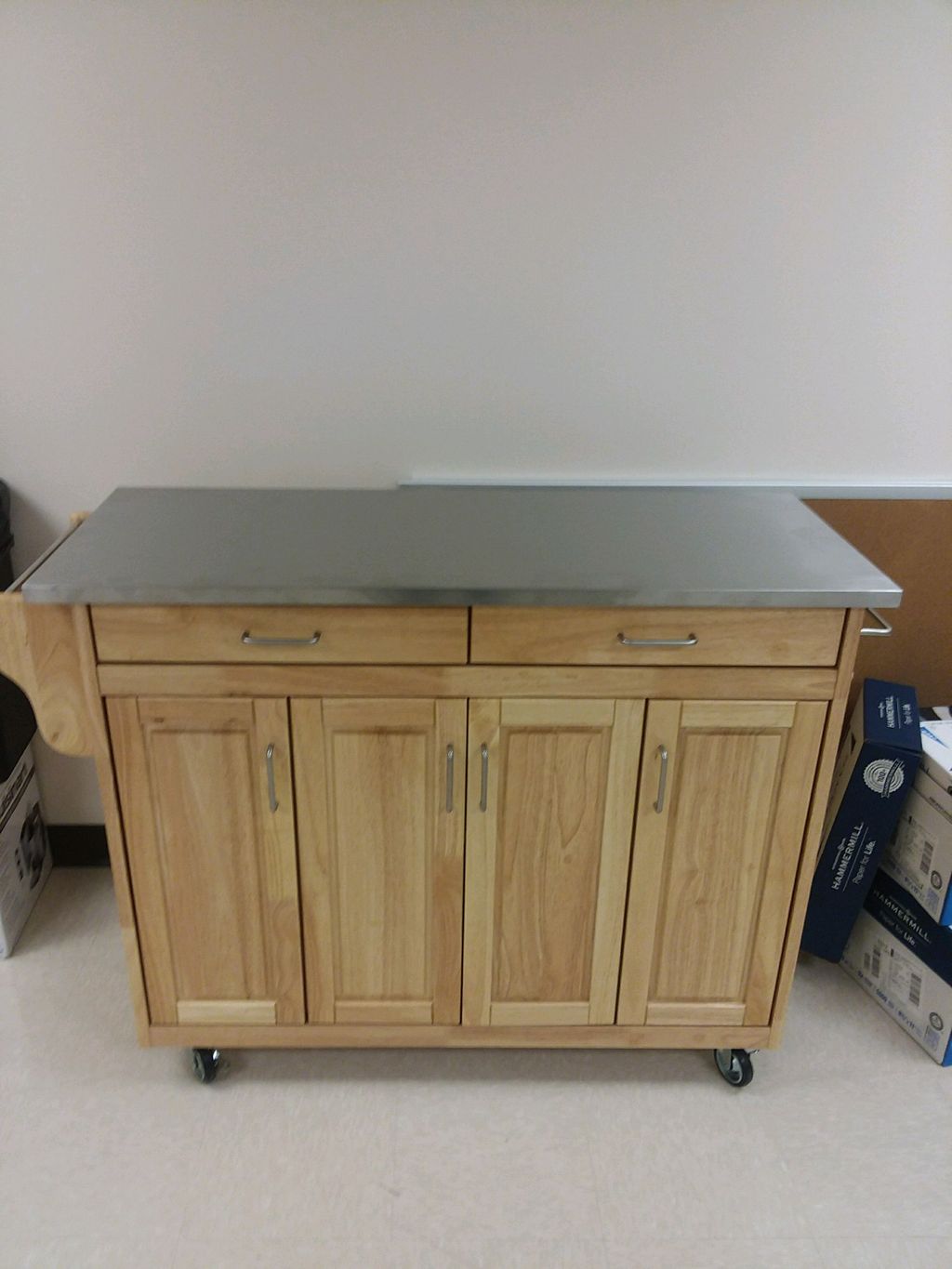 Furniture assembly for an office space kitchen 