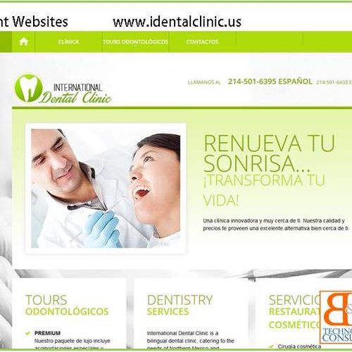 Website created to enhance the image of a dental o