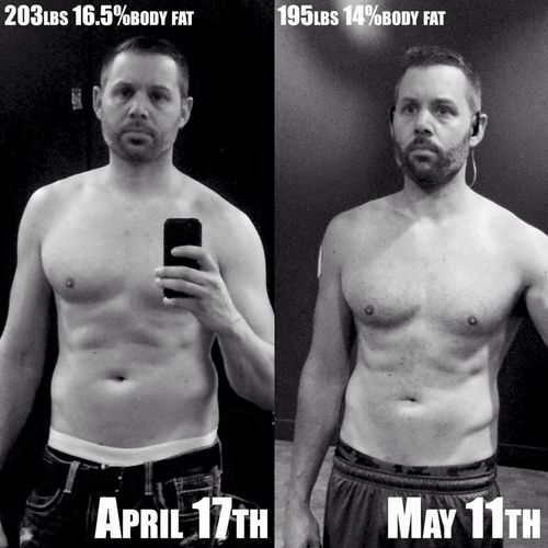 Nate Singleton - Lost 8 lbs and 2.5% body fat in l