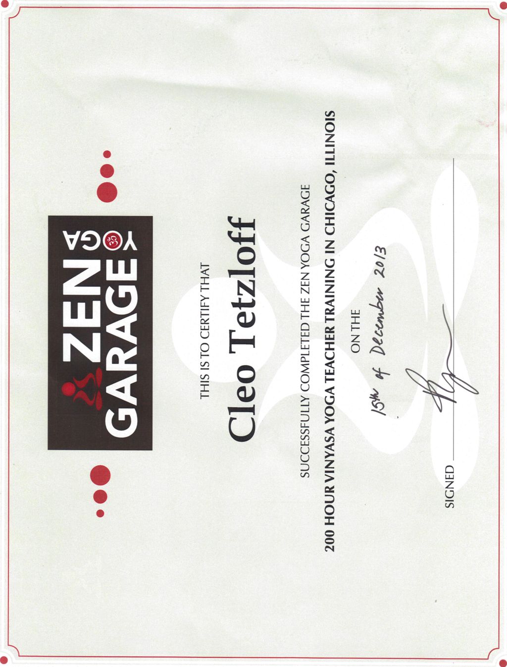 Certification