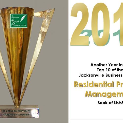 Once again in 2014, Signature Realty & Management 