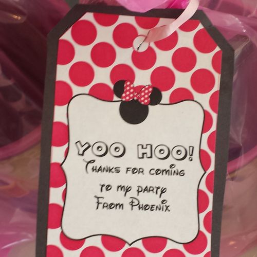 Minnie Mouse Favor Tag
