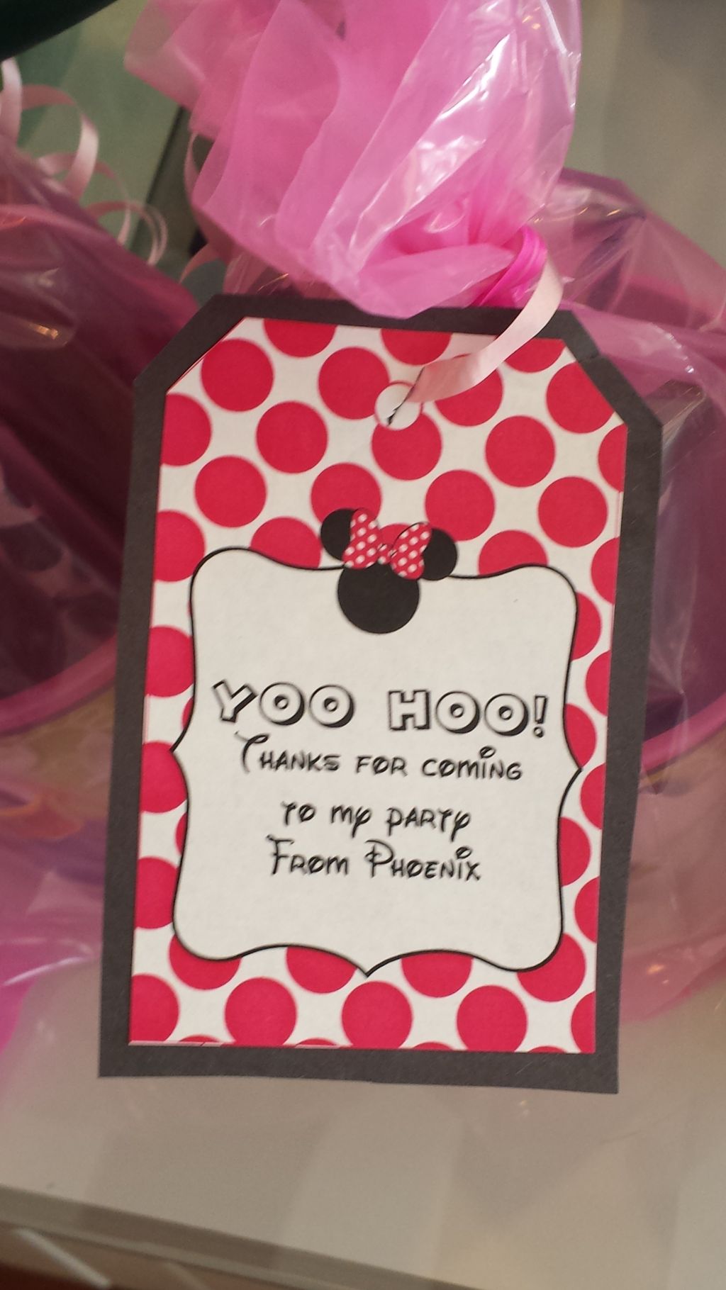 Minnie Mouse Favor Tag