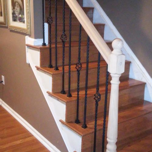 New railing & spindles