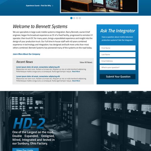 Custom Website Design for Bennett Systems