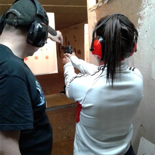 Clients getting firearms training with our affilia