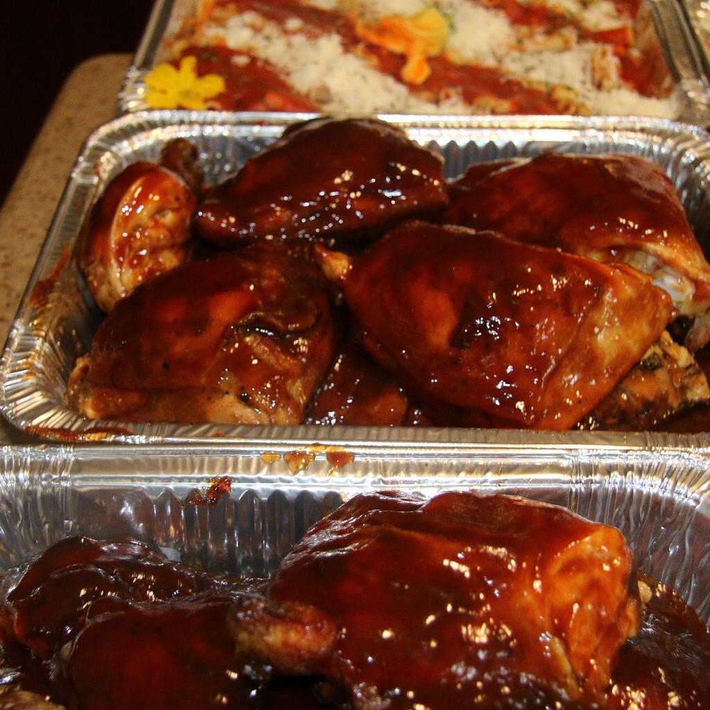 Grilled chicken with a honey bbq glaze