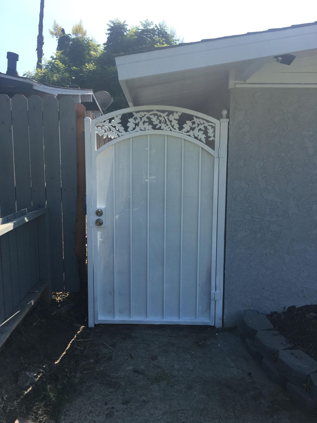 Side gate custom built, painted and installed for 