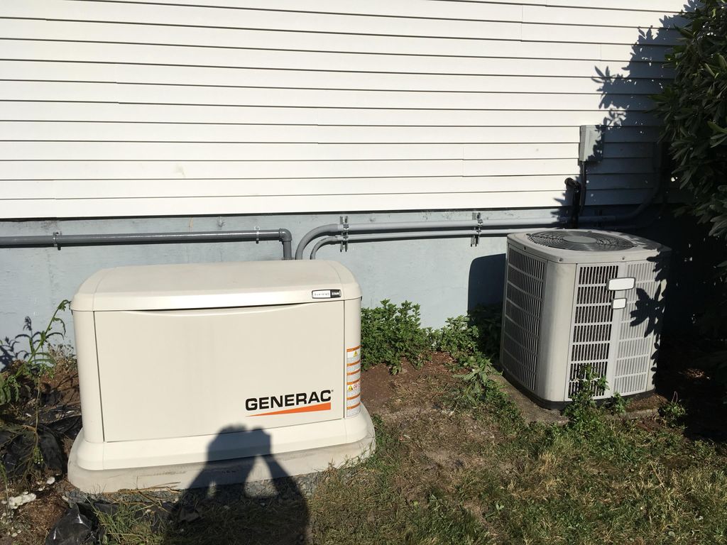 Exterior of generator installation. Neatly install