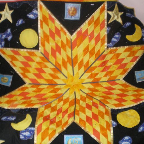 This wall quilt was made to be hung on teenage boy