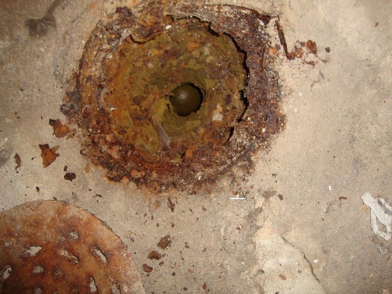 Rusted Floor Drain