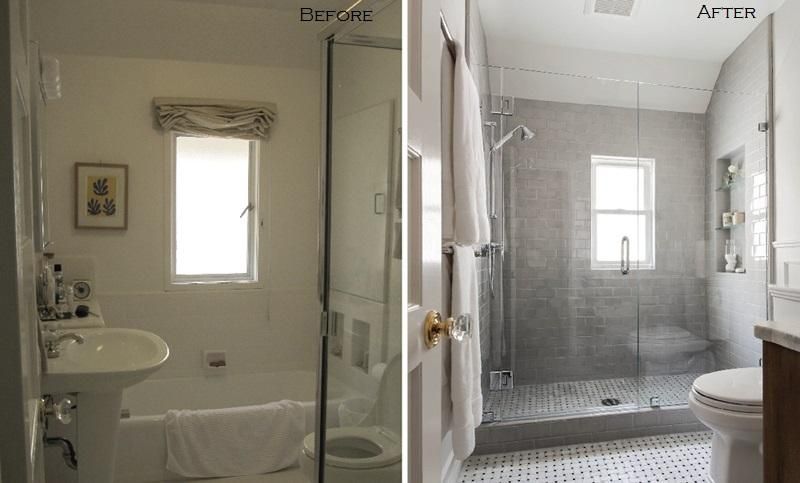 Before and after bathroom remodel - We offer compl
