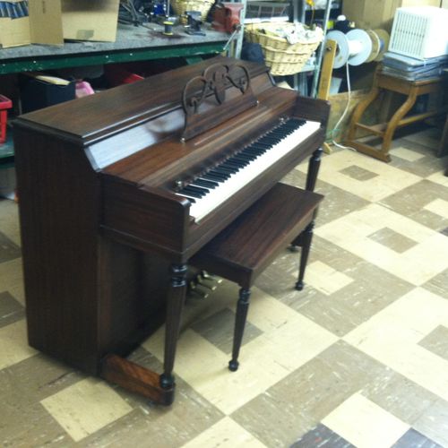 Restored 1965 Wurlitzer spinet piano
