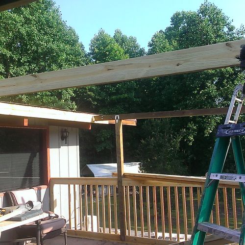 Building an elevated deck above an enclosed porch 