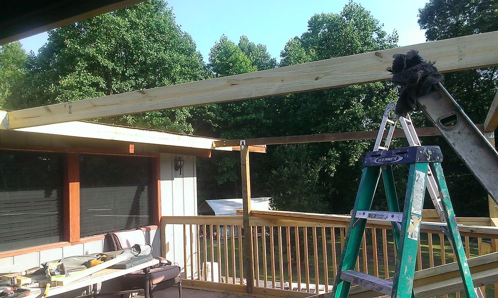 Building an elevated deck above an enclosed porch 