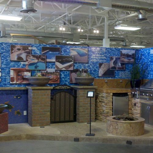 Wall wrap we did for a pool company at a Home Show
