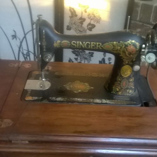 Singer sewing machine stripped and stained!