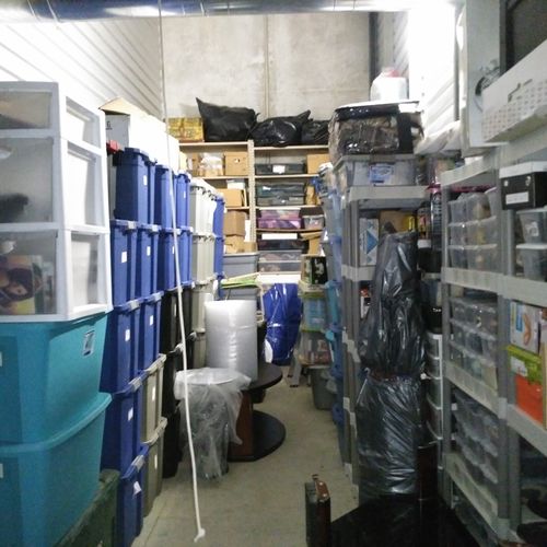10x15 storage unit packed and organized by royal t
