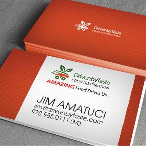 Business card for Driven by Taste food distributio
