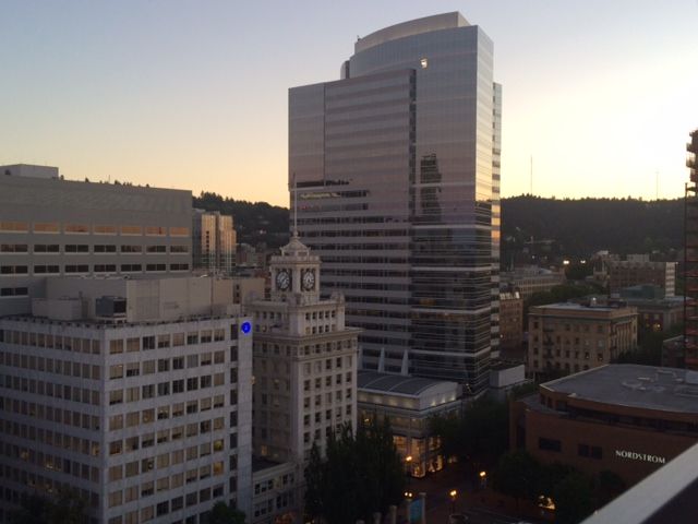 Portland city view from Departure