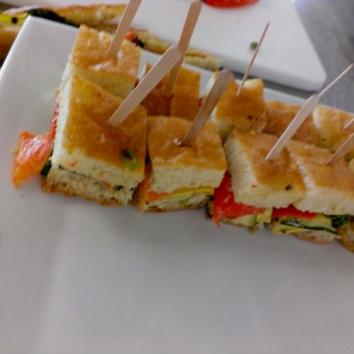 Vegetable Sandwiches with house focaccia bread