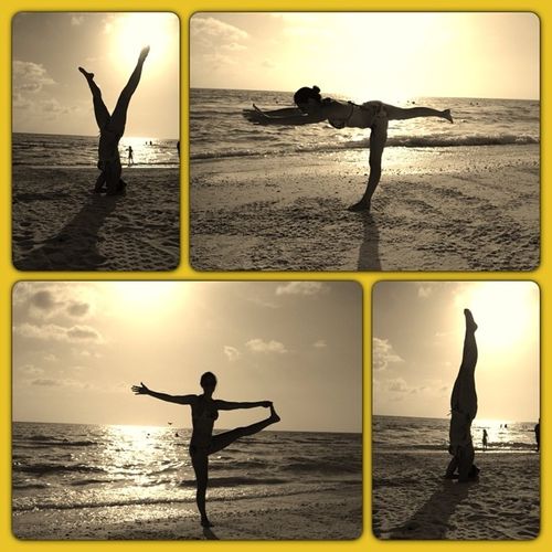Having some fun at the beach with silhouettes. Lov