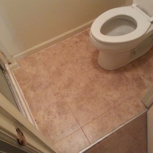 Small bathroom floor