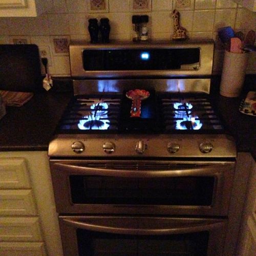 new gas stove installation