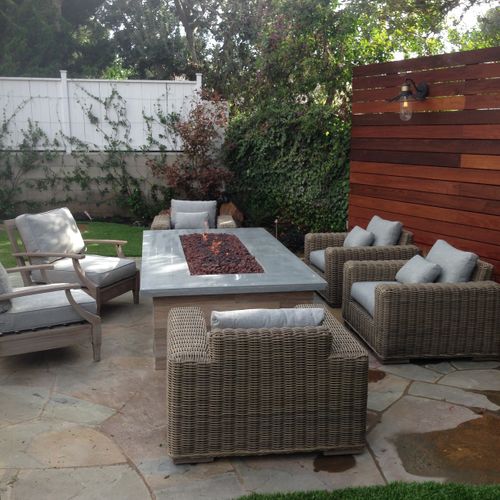 Outdoor 8Ft Firepit with seating