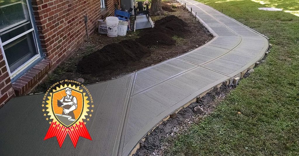 Concrete walkway
