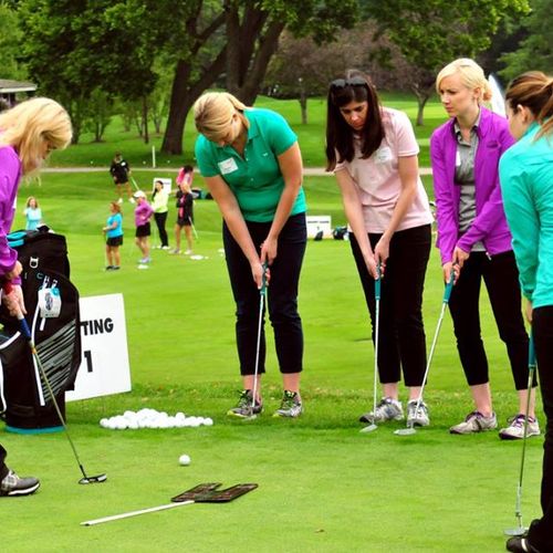 Here I'm teaching with the LPGA Clinics for Women 
