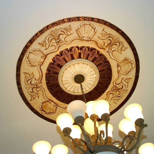 Hand painted ceiling medallion