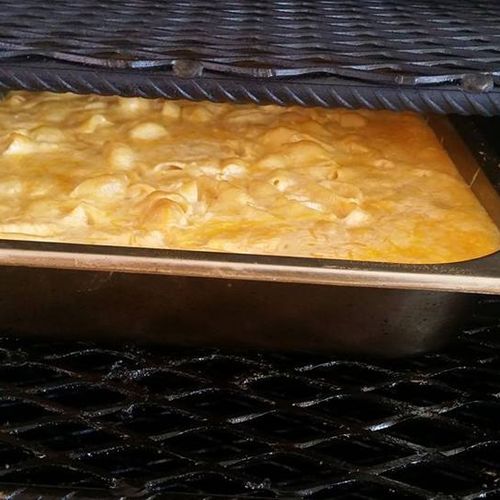 Mac and Cheese smoked on the pit