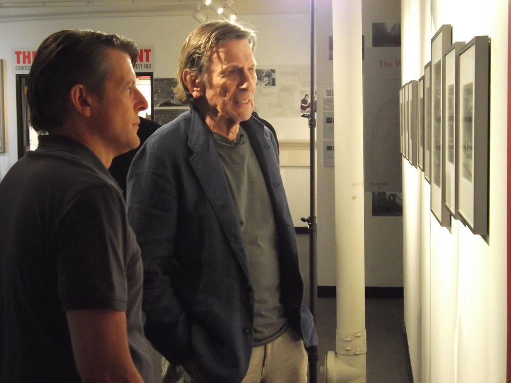 Shooting documentary of Leonard Nimoy with his son