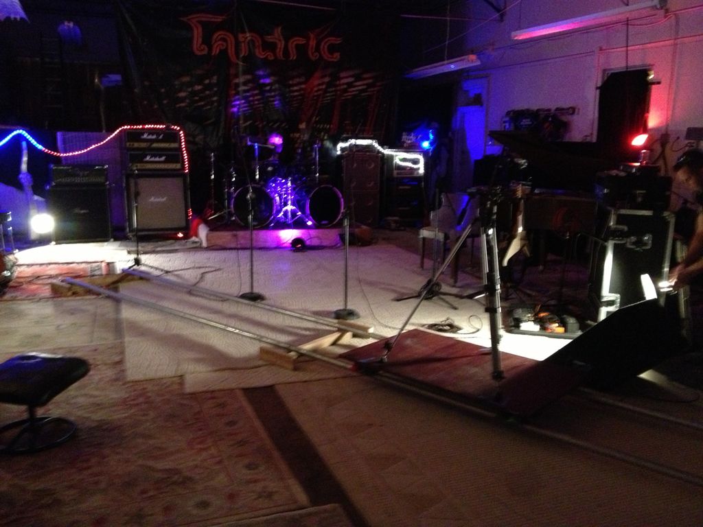 camera track setup for music video