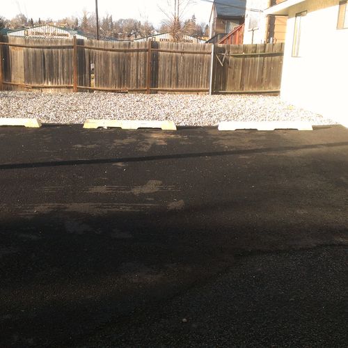 New paved parking area at a customers rental prope