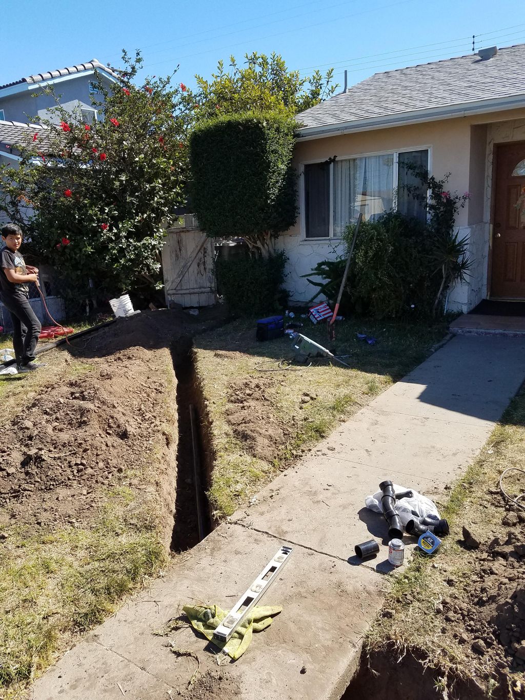 kitchen drain re routing 