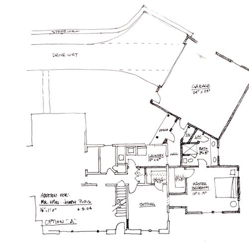 Master bedroom addition sketch plan