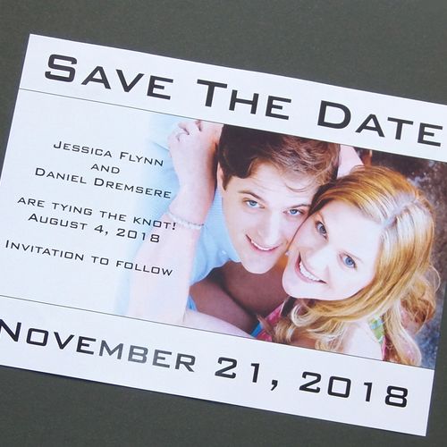 Custom Save The Date Cards featuring your photo