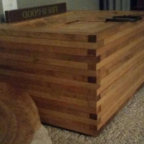 Side view of a chest I built.