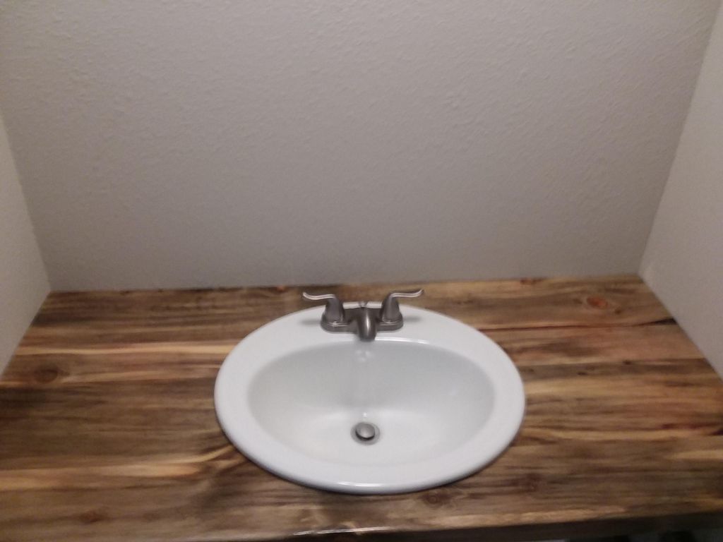 Blue pine bathroom counter top