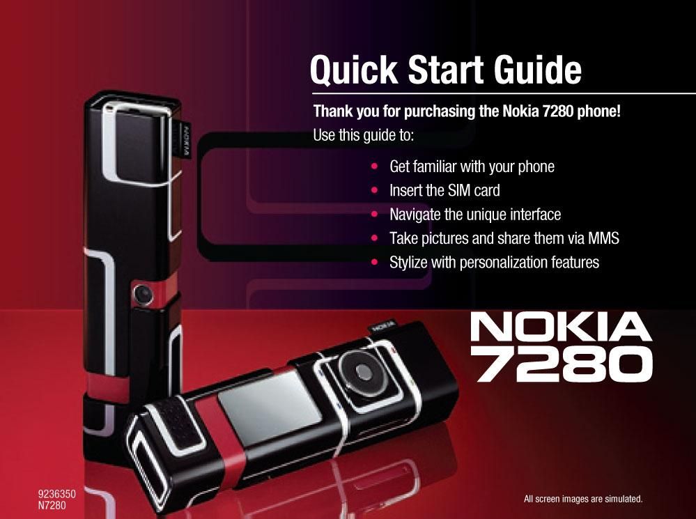 Quick Start Guide Courtesy NOKIA