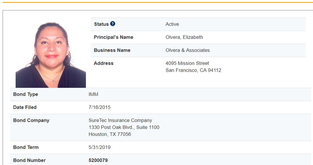 Immigration Consultant Bond Proof