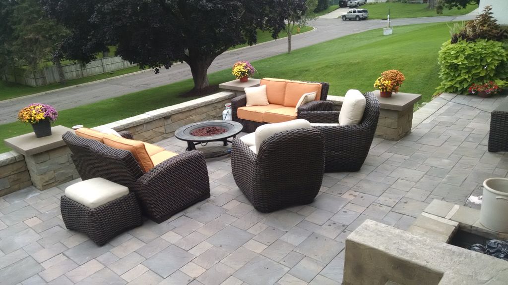 Raised Patio makes sloped yard usable