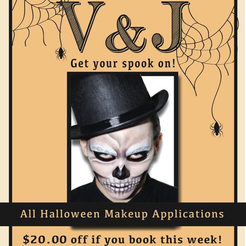 Poster and Social Media flyer announcing Halloween