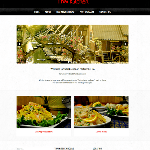 Thai Kitchen Porterville - simple Wordpress site f