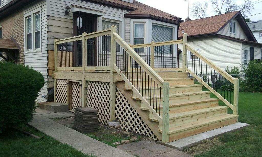 Newly constructed porch