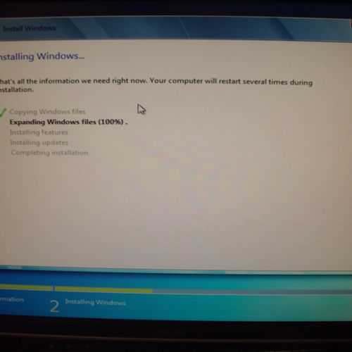 Re-Installation of Windows operating system,