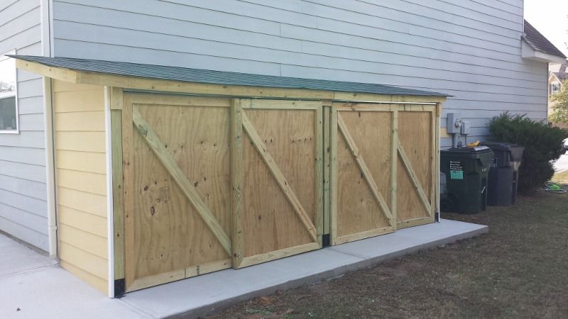 Completed wood shed we built for home owner.